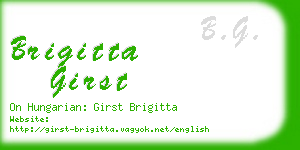 brigitta girst business card